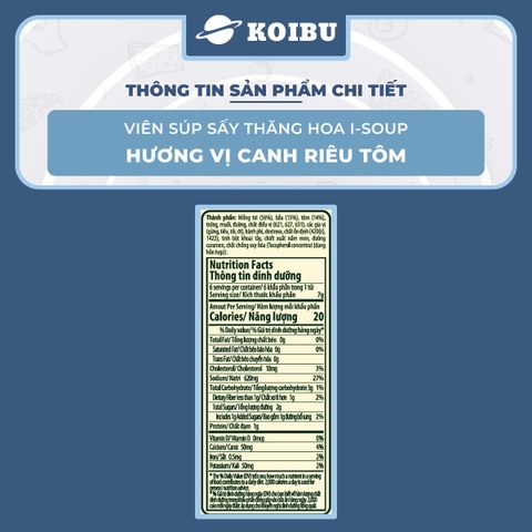 NFC - Viên súp ăn liền sấy thăng hoa I-Soup hương vị Canh riêu tôm ISoup, Canh riêu tôm I-Soup ăn liền - 42g/lốc - 00802
