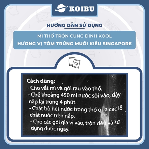 AFOTECH - Mì thố trộn Cung Đình Kool hương vị Tôm trứng muối, Mì trộn trứng muối Cung Đình Kool - 90g/thố - 00321