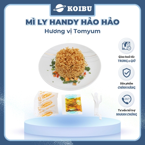 ACECOOK - Mì ly Handy Hảo Hảo Tomyum - Mì Handy Hảo Hảo Tom yum - Mì Handy Hảo Hảo ly Tomyum - Mì ly Hảo Hảo Handy Tom yum - Mì ly ăn liền Tomyum - 67g/ly - 00018