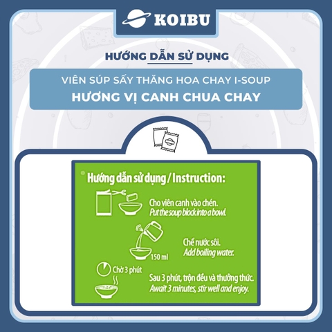 NFC - Viên canh ăn liền sấy thăng hoa I-Soup hương vị Canh măng chua nấm hương ISoup ăn liền - 35g/lốc - 00089