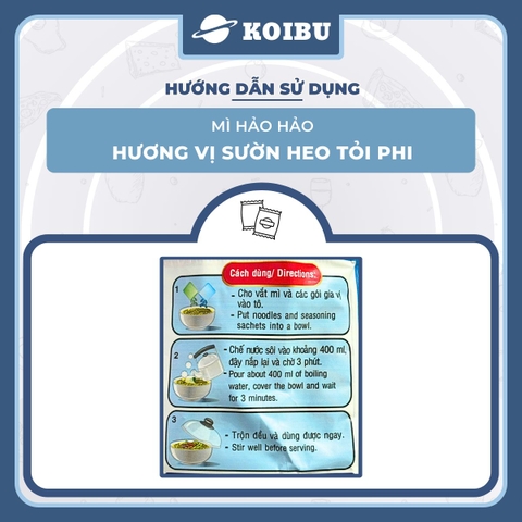 ACECOOK - Mì Hảo Hảo hương vị Sườn Heo Tỏi Phi - Mì ăn liền Hảo Hảo sườn heo tỏi phi (Hảo Hảo gói xanh dương) - 73g/gói - 00002