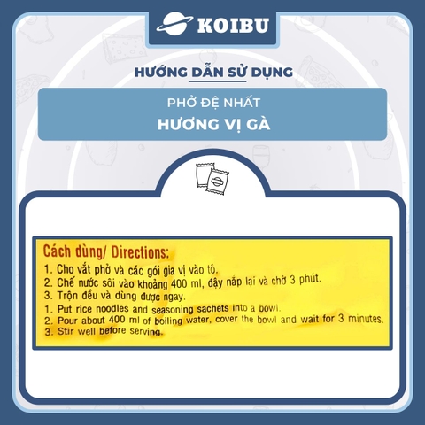 ACECOOK - Đệ Nhất phở hương vị Phở Gà, phở gà Đệ Nhất Acecook, phở gà Acecook Đệ Nhất phở ăn liền - 65g/gói - 00055
