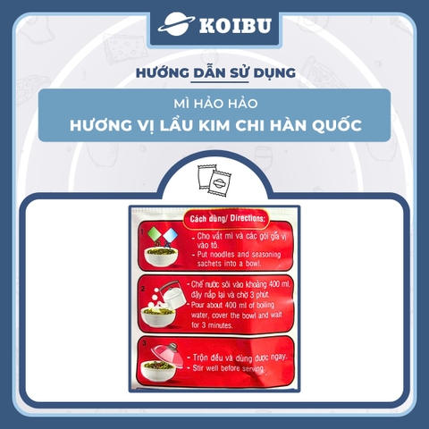 ACECOOK - Hảo Hảo hương vị lẩu kim chi Hàn Quốc - Mì ăn liền Hảo Hảo lẩu kim chi Hàn Quốc (Hảo Hảo kim chi) - 75g/gói - 00008