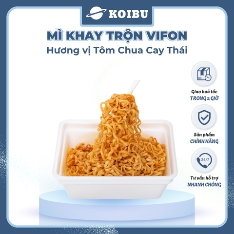 VIFON - Mì khay trộn Vifon hương vị Tôm chua cay Thái, Vifon Mì trộn Tôm chua cay Thái Vifon - 90g/khay - 00481