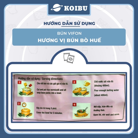 VIFON - Bún Vifon hương vị Bún bò Huế, Bún bò Huế Vifon Bún bò Huế, Bún bò Vifon Bún bò ăn liền - 65g/gói - 00146