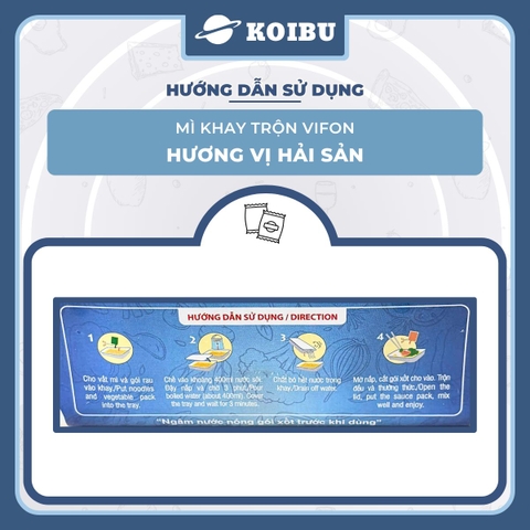 VIFON - VIFON - Mì khay trộn Vifon hương vị Hải Sản (có gói xốt Hải sản), Mì xào hải sản Vifon khay - 90g/khay - 00239