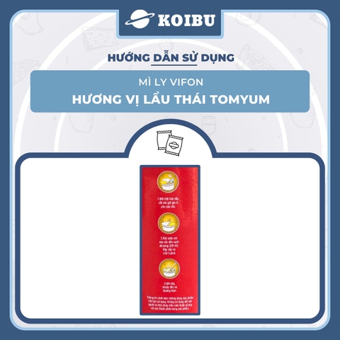 VIFON - Mì ly Vifon hương vị Lẩu Thái Tomyum - Mì ly vị lẩu Thái Tomyum, Mì lẩu Thái Tomyum ly 60g - 60g/ly - 00231