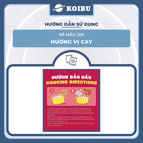 OTOKI - Mì nấu Jin hương vị Cay, Mì nấu Jin cay, Mì Jin nấu hương vị cay, Mì ăn liền Jin Ottogi - 120/gói - 00526