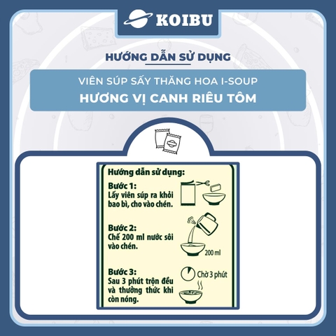 NFC - Viên súp ăn liền sấy thăng hoa I-Soup hương vị Canh riêu tôm ISoup, Canh riêu tôm I-Soup ăn liền - 42g/lốc - 00802