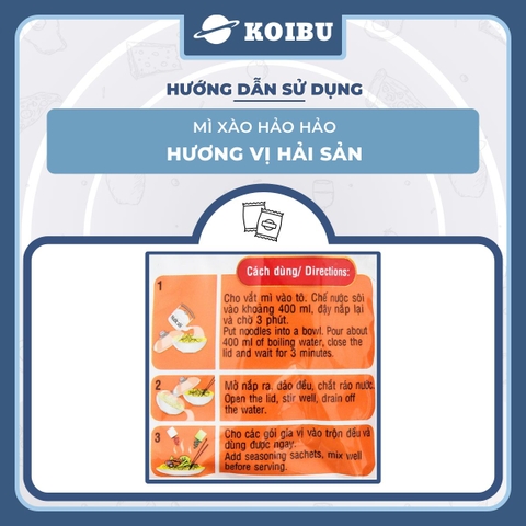 ACECOOK - Mì Hảo Hảo hương vị mì xào hải sản- Mì ăn liền Hảo Hảo mì xào hải sản (Mì xào Hảo Hảo hải sản) - 71g/ gói - 00014