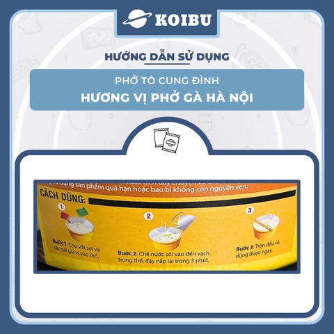 AFOTECH - Phở tô Cung Đình hương vị Phở gà Hà Nội, Phở gà Cung Đình tô, Phở gà Hà Nội Cung Đình ăn liền - 73g/tô - 00315