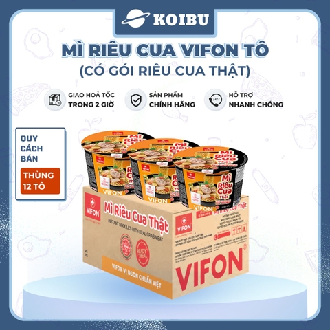 VIFON - Mì Vifon tô riêu cua thật, Vifon tô thịt thật Riêu cua Vifon, mì tô riêu cua Vifon thịt thật - 90g/tô - 00583