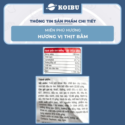 ACECOOK - Miến Phú Hương hương vị Thịt Bằm Miến Phú Hương Thịt Bằm, Miến vị Thịt Bằm Phú Hương - Miến ăn liền Acecook - 55g/gói - 00062