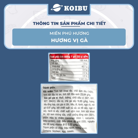 ACECOOK - Miến Phú Hương hương vị Thịt Gà Miến Phú Hương vị Gà, Miến Thịt Gà Phú Hương - Miến ăn liền Phú Hương, Miến ăn liền Acecook - 53g/gói - 00066