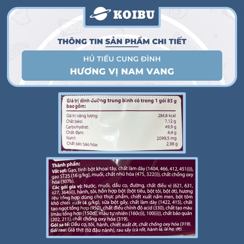 AFOTECH - Hủ Tiếu Cung Đình Nam vang, Hủ tíu Cung Đình Nam vang, Hủ tiếu Nam vang Cung Đình ăn liền - 83g/gói - 00317