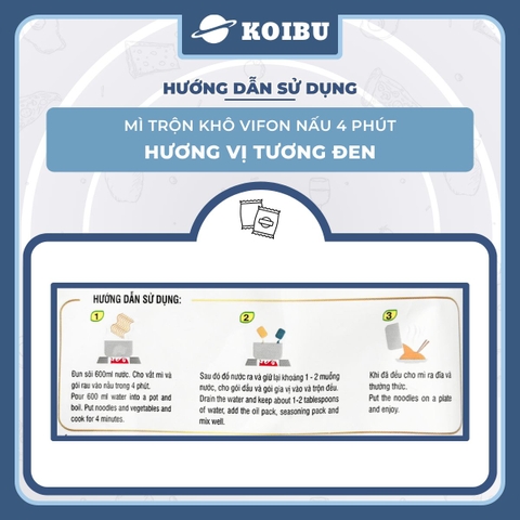 VIFON – Mì Vifon nấu 4 phút hương vị trộn tương đen - Mì gói Vifon, Mì nấu Vifon, Mì trộn, Mì trộn vị tương đen, Mì Vifon trộn tương đen, Mì trộn tương đen nấu 4 phút Vifon, Mì trộn tương đen Vifon - 110g/gói - 00479