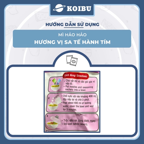 ACECOOK - Mì Hảo Hảo Sa Tế Hành Tím - Mì ăn liền Hảo Hảo hương vị Sa tế hành tím  (Hảo Hảo sate/ Hảo Hảo satay / Hảo Hảo Sa te hành tím) - 00007