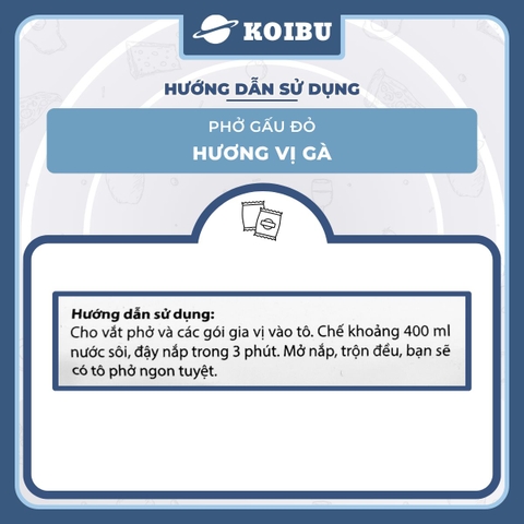 ASIAFOODS - Phở Gấu Đỏ vị Gà, phở gà Gấu Đỏ, phở Gấu Đỏ ăn liền, phở Gấu Đỏ gói - 65g/gói - 00330