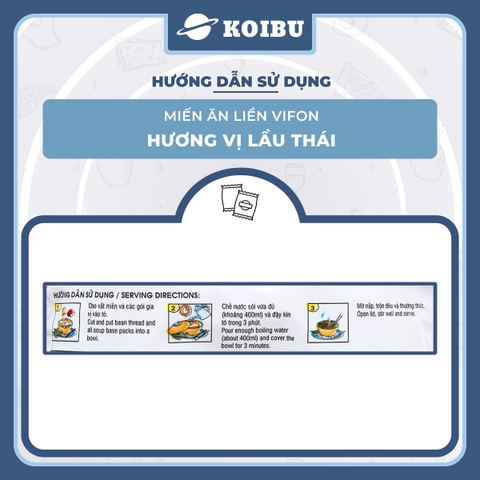 VIFON - Miến ăn liền Vifon vị Lẩu thái, Miến ăn liền Vifon, Miến Vifon gói ăn liền - 60g/gói - 00181