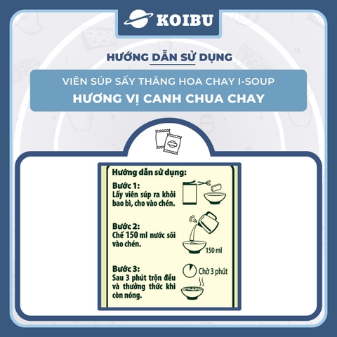 NFC - Viên súp sấy thăng hoa I-Soup hương vị Canh chua chay, Canh chua I-Soup, Canh ăn liền I Soup - 50g/lốc - 00725