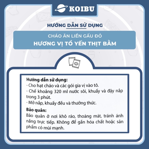 ASIAFOODS - Cháo ăn liền Gấu đỏ hương vị Tổ yến thịt bằm, Cháo tổ yến Gấu đỏ thịt bằm, Cháo yến Gấu Đỏ - 50g/gói - 00341