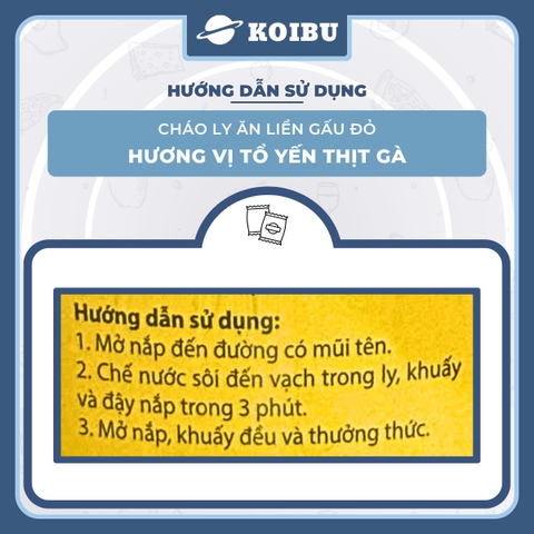 ASIAFOODS - Cháo ly tổ yến Gấu Đỏ hương vị thịt gà, Cháo tổ yến thịt gà Gấu Đỏ ly, Cháo yến Gấu Đỏ - 50g/ly - 00475