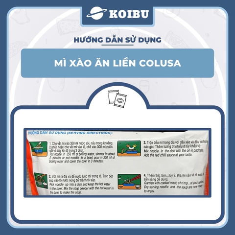 COLUSA - Mì xào ăn liền Colusa, Mì xào Colusa, Mì xào ăn liền Miliket, Mì xào cao cấp Colusa - 85g/gói - 00619