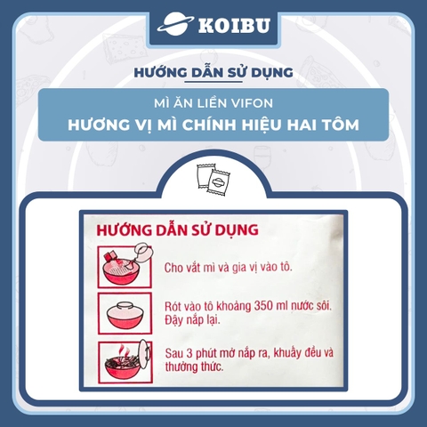 VIFON - Mì Vifon chính hiệu hai con tôm, mì hai tôm Vifon, mì Vifon hai con tôm, mì 2 tôm Vifon - 75g/gói - 00208
