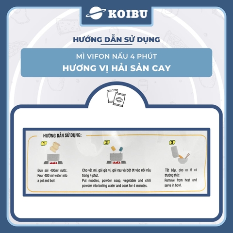 VIFON – Mì Vifon nấu 4 phút hương vị hải sản cay - Mì gói Vifon, Mì nấu Vifon, Mì nấu vị hải sản cay, Mì nấu hương vị hải sản cay, Mì Vifon hải sản cay nấu 4 phút, Mì nấu 4 phút hải sản cay Vifon, Mì Vifon nấu ăn liền - 105g/gói - 00222