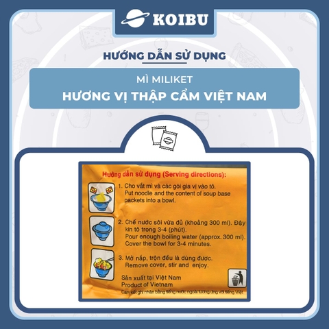 COLUSA - Mì Miliket hương vị Mì thập cẩm Việt Nam, Mì thập cẩm Miliket, Mì Miliket thập cẩm Việt Nam - 85g/gói - 00620