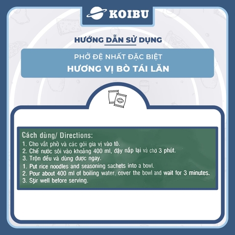ACECOOK - Đệ Nhất phở đặc biệt Bò tái lăn, phở Đệ Nhất đặc biệt Bò tái lăn, phở bò tái lăn Đệ Nhất - 68g/gói - 00053