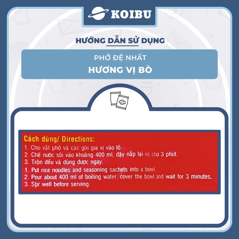 ACECOOK - Đệ Nhất phở hương vị Phở Bò, phở bò Đệ Nhất Acecook, phở bò Acecook Đệ Nhất phở ăn liền - 65g/gói - 00054