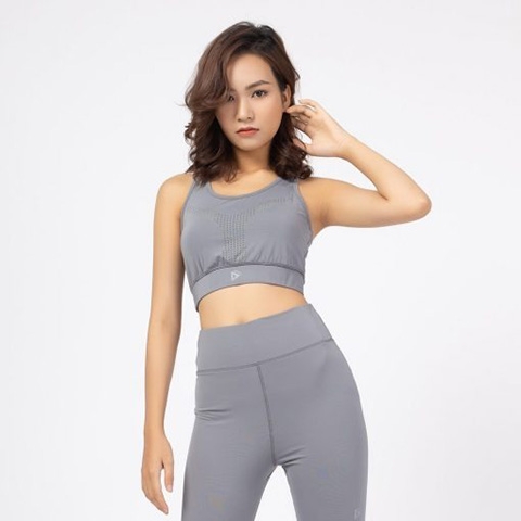 Áo Bra thể thao Nữ Recycled Polyester cắt lỗ lazer