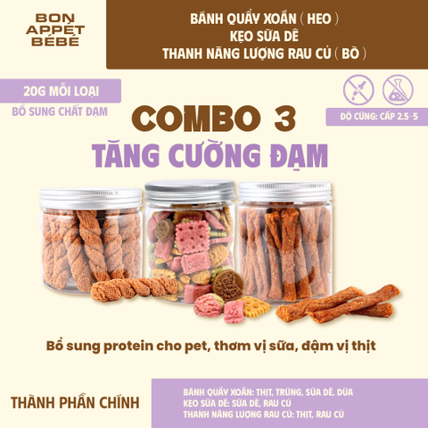 [COMBO 3 ] BỔ SUNG CHẤT ĐẠM CHO CÚN