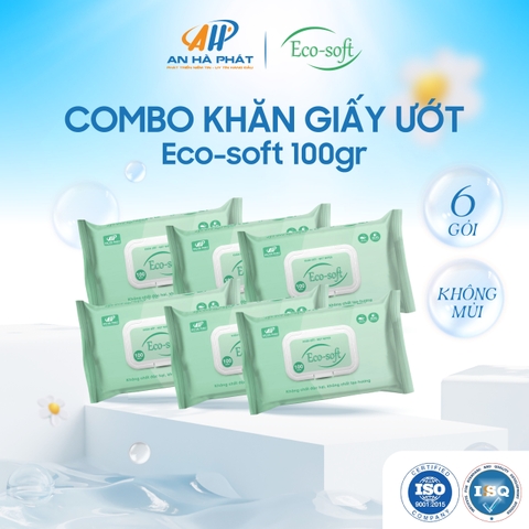 Khăn giấy ướt cao cấp an toàn cho bé Eco- soft 54 tờ