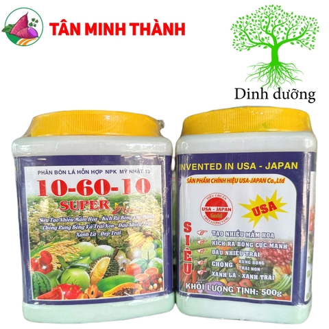 10-60-10 Mỹ Nhật 13 - Thuốc kích bông, đậu trái, xanh lá, đẹp trái