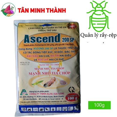 Ascend 200SP - Thuốc đặc trị rầy nâu, bọ trĩ, rệp sáp, rầy xanh, rầy mềm, rệp muội, bù lạch, rầy phấn trắng, rầy bông