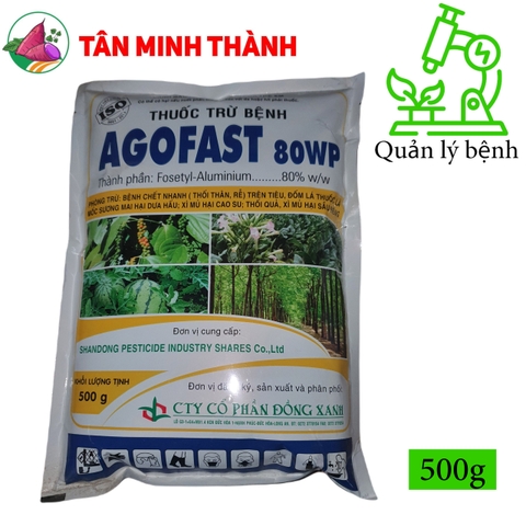 Agofast 80WP - Thuốc đặc trị chết nhanh, đốm lá, mốc sương, thối quả, xì mủ