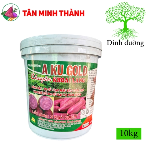Aku Gold - Thuốc to củ khoai lang, lớn củ, hãm dây, chặn đọt, tạo củ nhanh, nặng ký, hạn chế sùng khoai lang