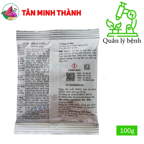 Aliette 800WG - Thuốc trừ bệnh vàng lá, sương mai, thối gốc, chảy nhựa, xì mủ, thối trái, lỏ cổ rễ