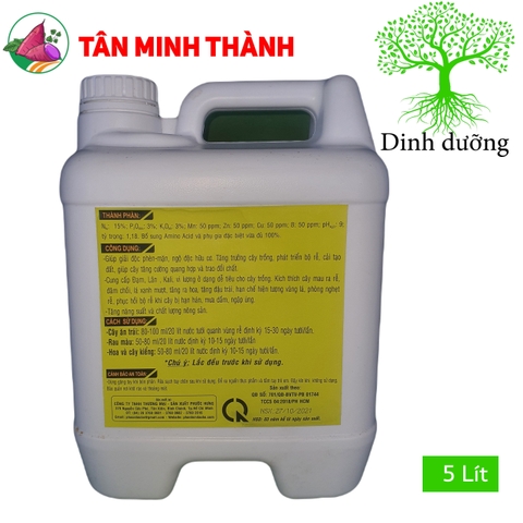 Amino Plus Humic Đầu Bò - Thuốc kích thích ra rễ, nở gốc, cải tạo đất, hạ phèn, xanh cây, tốt trái