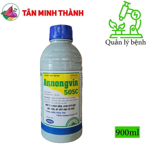 Annongvin 50SC - Thuốc trừ bệnh khô vằn, lem lép hạt, rỉ sắt, đốm lá, vàng lá, thối củ, thối trái