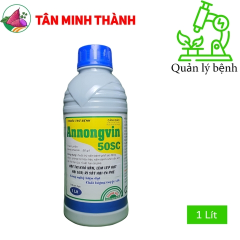Annongvin 50SC - Thuốc trừ bệnh khô vằn, lem lép hạt, rỉ sắt, đốm lá, vàng lá, thối củ, thối trái