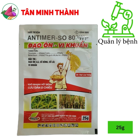 Antimer So 800WP - Thuốc đặc trị đạo ôn lá, đạo ôn cổ bông, thối cổ gié, vàng lá vi khuẩn