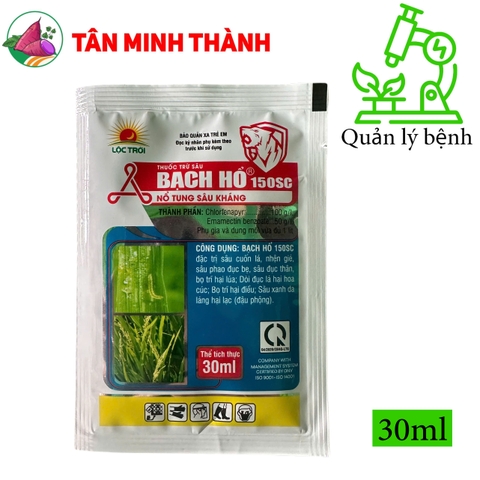 Bạch Hổ 150SC - Thuốc trừ sâu cuốn lá, nhện gié, sâu đục thân, bọ trĩ, dòi đục lá, sâu xanh
