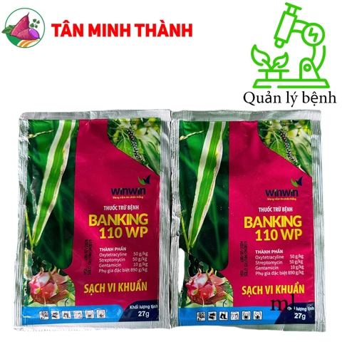 Banking 110WP - Thuốc đặc trị vi khuẩn bệnh chết nhanh, héo xanh, thán thư