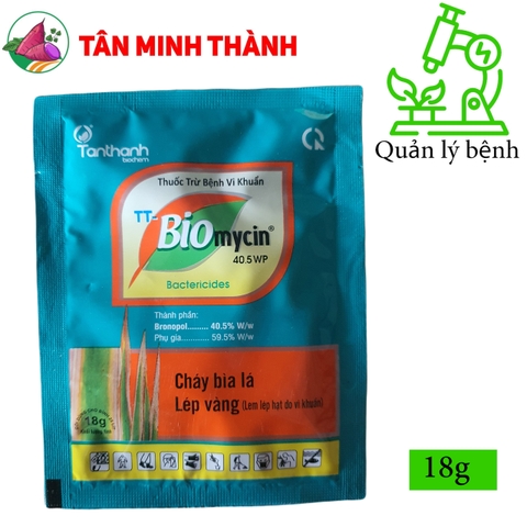 Biomycin 40.5WP - Thuốc trừ bệnh cháy bìa lá, lép vàng, héo xanh, loét trái, đốm lá