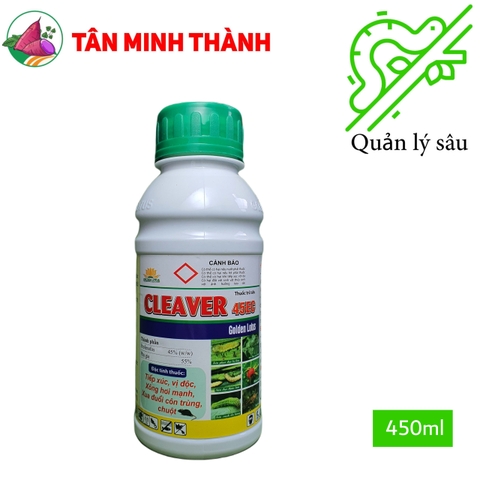 Cleaver Thường 45EC - Thuốc đặc trị sùng khoai lang, bọ hà, sâu đục lỗ kim, bướm, sâu phao, dòi đục lá, nhện đỏ, dòi đục lá