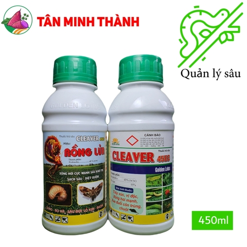 Cleaver Thường 45EC - Thuốc đặc trị sùng khoai lang, bọ hà, sâu đục lỗ kim, bướm, sâu phao, dòi đục lá, nhện đỏ, dòi đục lá