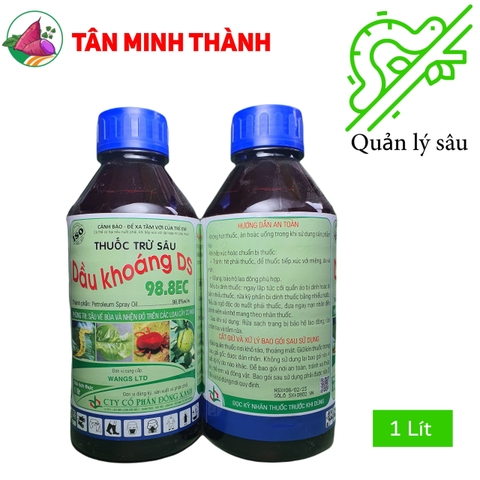 Dầu khoáng DS 98.8EC - Thuốc đặc trị nhện đỏ, sâu vẽ bùa, dòi đục lá trên cam, chanh, quýt, bưởi